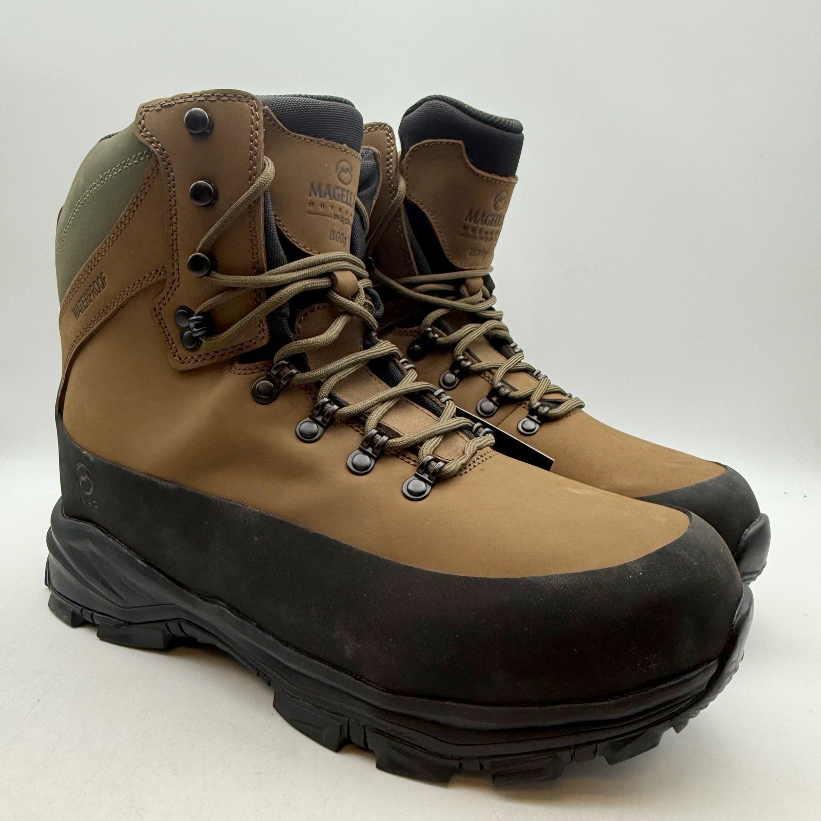 Magellan Outdoors Mens Pro Hunt Raghorn Boots US 10 D Brown Green Leather WP NWT