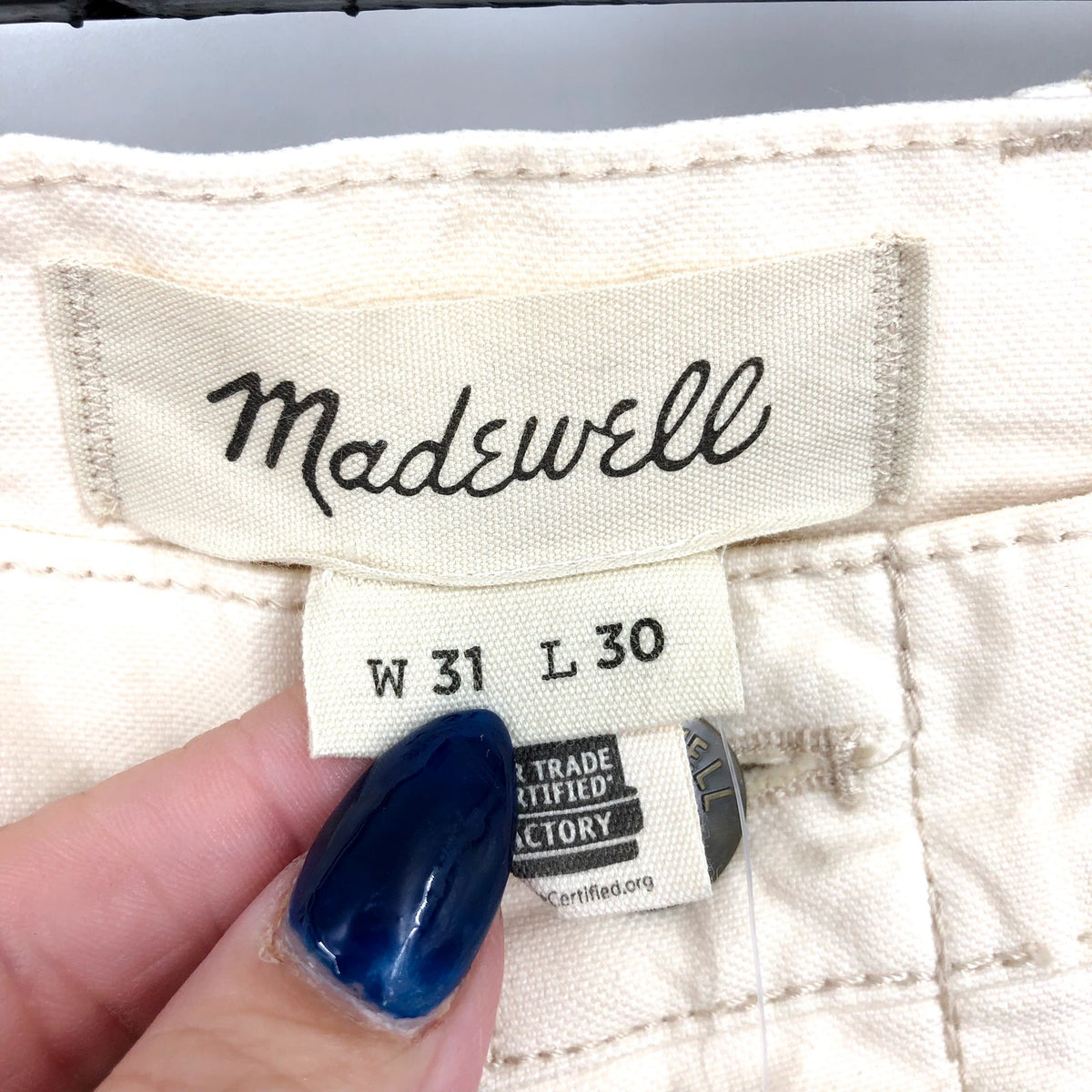 MADEWELL Men's Relaxed Straight Workwear Pants 31x30 Vintage Canvas AH665 NWT