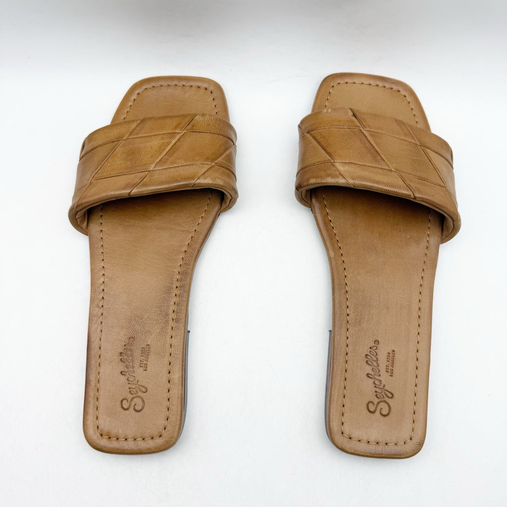 Seychelles Womens Portland Slide Sandals US 8.5 M Light Brown Leather NWOB