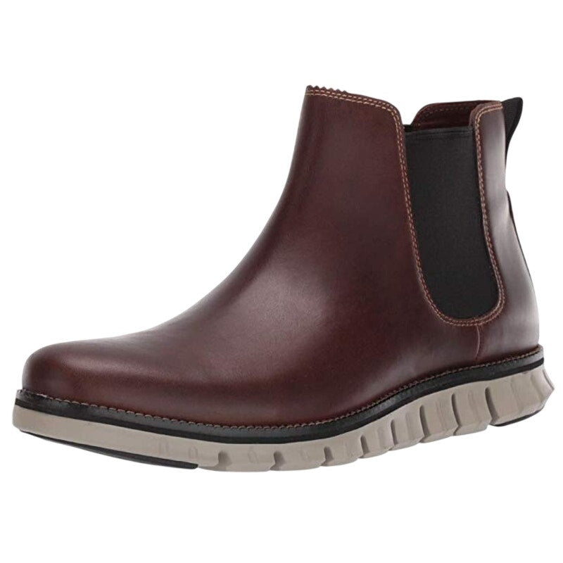 Cole Haan Mens Zerogrand Chelsea Boots Size 8.5 M Brown Leather Waterproof NIB