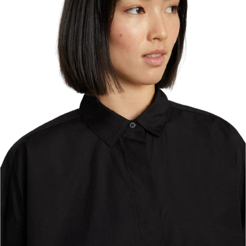 EVERLANE Women's The Oversized Poplin Shirt XXS Black Cotton Long Sleeve NWT