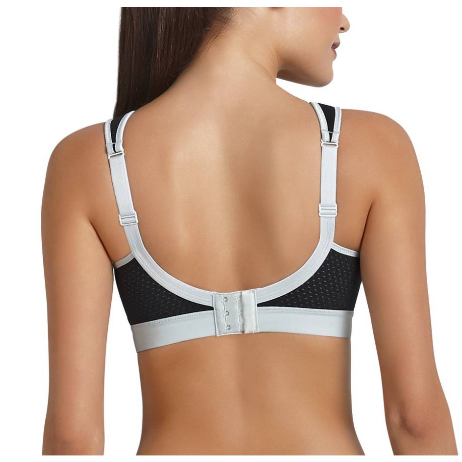 ANITA ACTIVE Women's Extreme Control Sports Bra Size 36B Black Grey Wirefree NWT