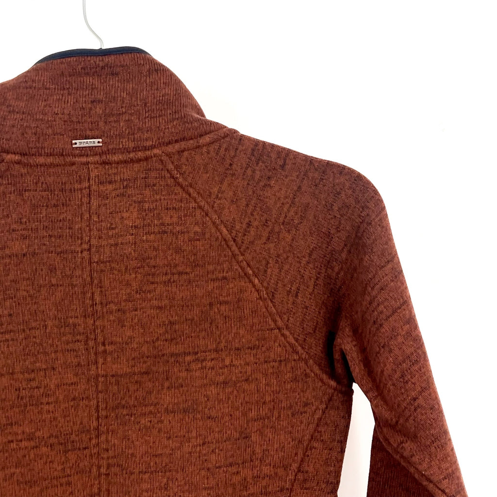 PRANA Women's Tri Thermal Threads Tunic Top XS Red Clove Polartec Fleece NWT
