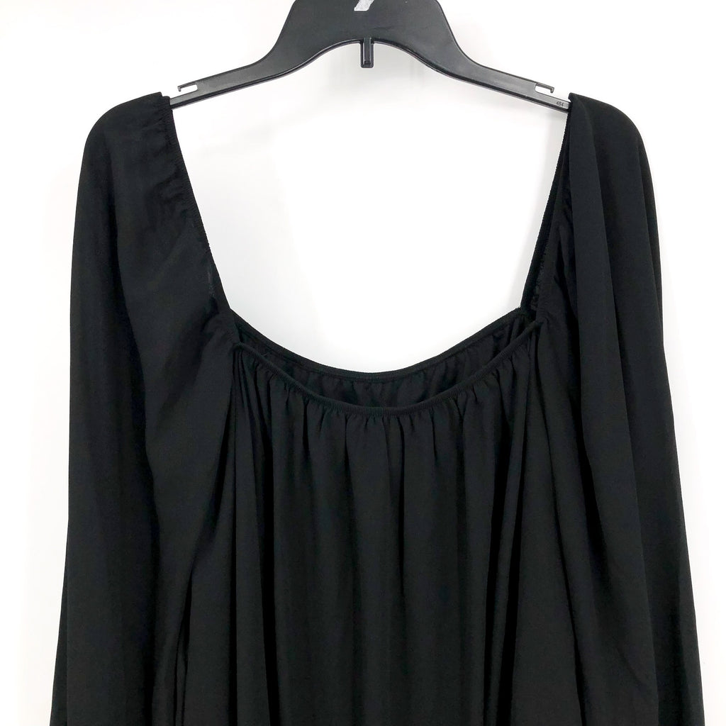 SHOW ME YOUR MUMU Women's Briar Mini Dress Medium Black Ruffle Long Sleeve NWT