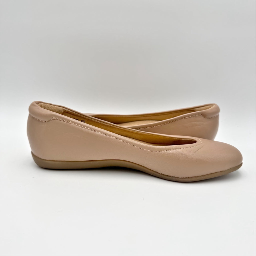 Naturalizer Womens Vivienne Ballet Flats Size 7.5 Wide Blush Nude Leather NWOB