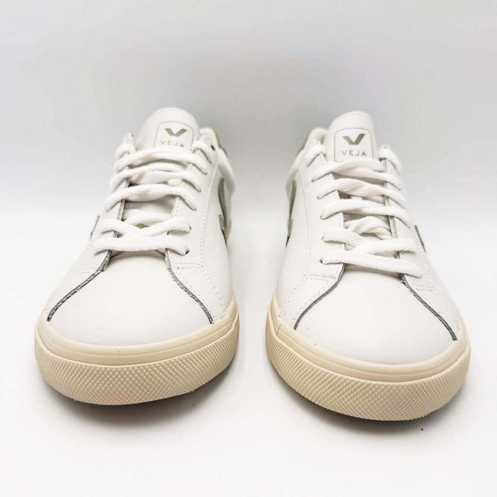 Veja Esplar Logo Casual Sneakers Womens 11 Mens 9 EU 42 White Green Leather NIB