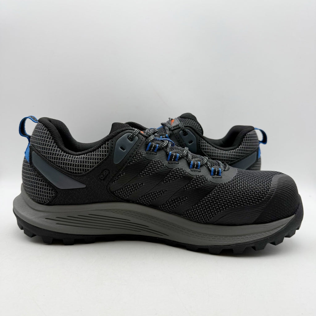 Merrell Mens Nova 3 Work Sneakers US 11.5 Black Blue SR Comp Toe Shoes NIB