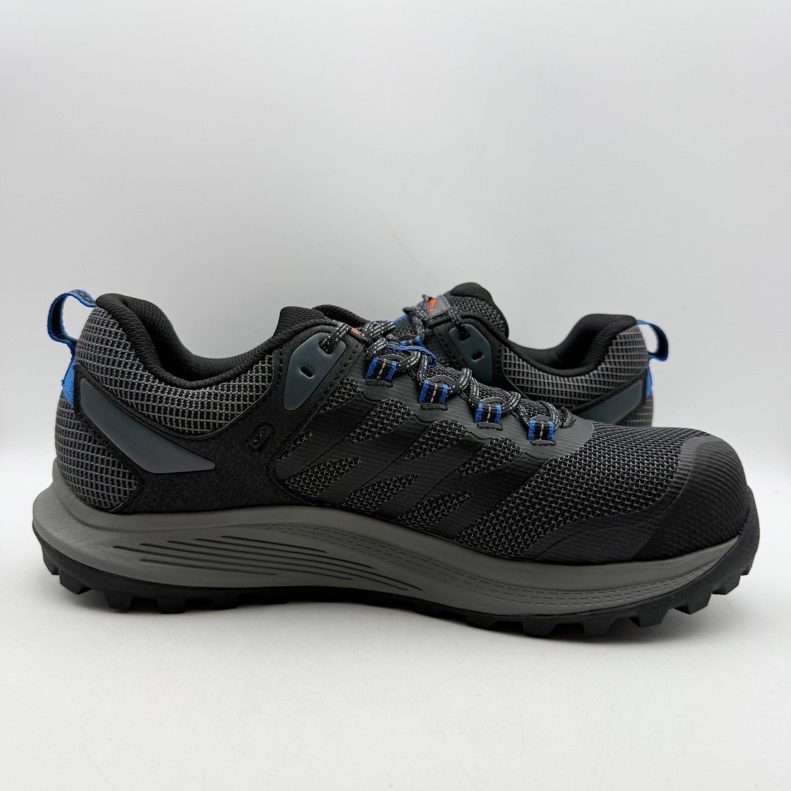 Merrell Mens Nova 3 Work Sneakers US 11.5 Black Blue SR Comp Toe Shoes NIB