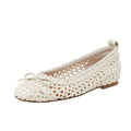 Kelsi Dagger Brooklyn Womens Frankie Flats US 8.5 EU 39 White Crochet NWOB