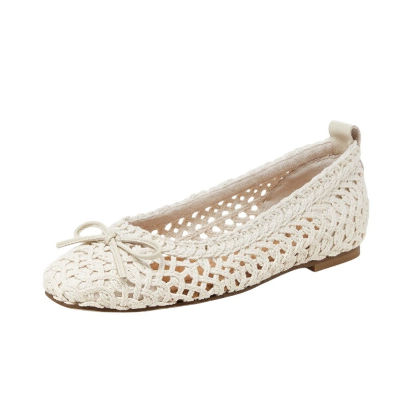 Kelsi Dagger Brooklyn Womens Frankie Flats US 8.5 EU 39 White Crochet NWOB
