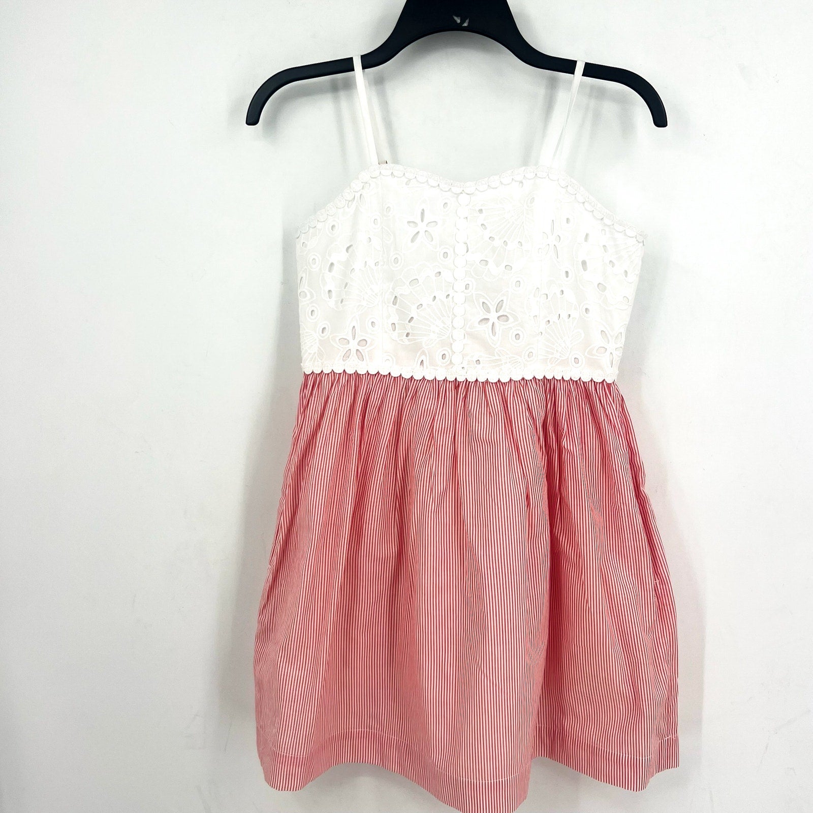 LILLY PULITZER Girls Mini Haylan Dress US 12 Red Pink White NWT