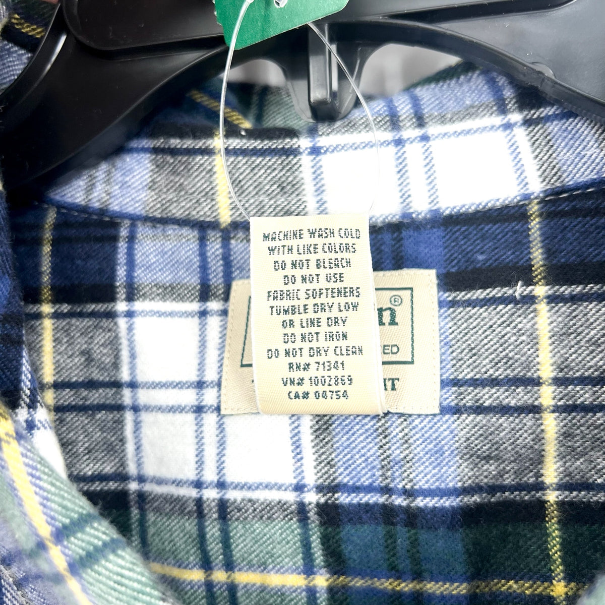 L.L. BEAN Mens Scotch Plaid Flannel Shirt 3XL Blue Vintage Tartan NWT