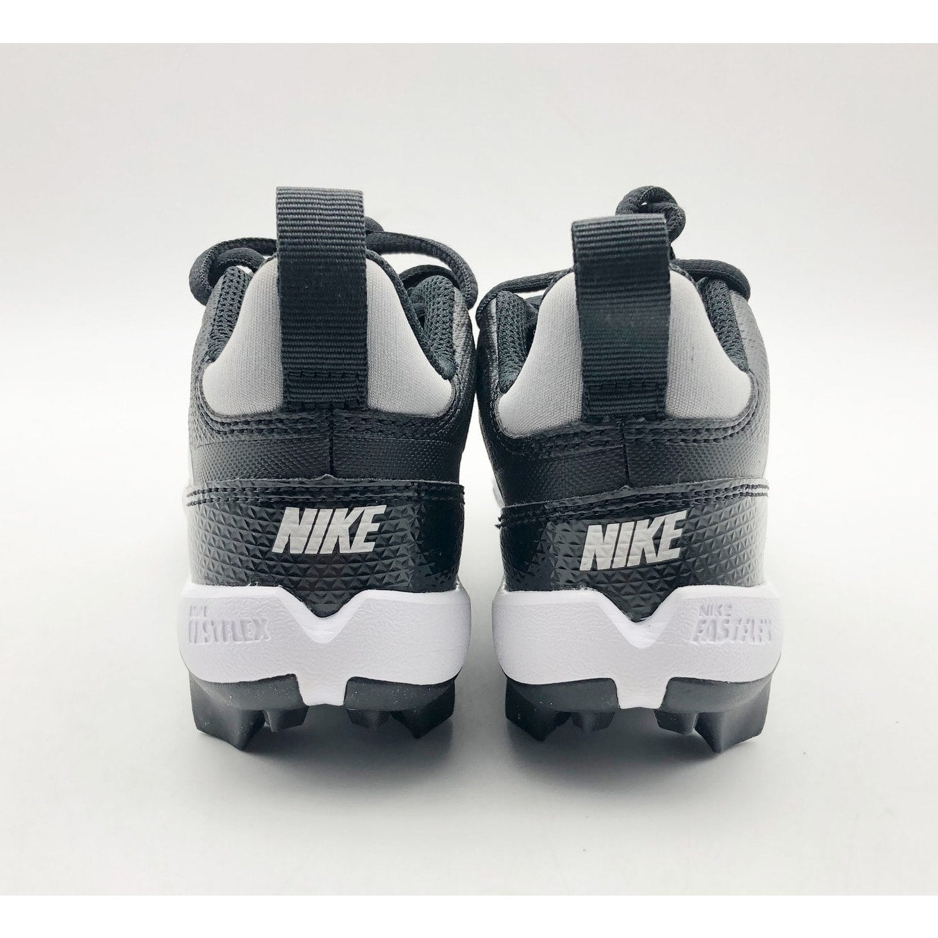 Nike Boys' Alpha Menace 4 Shark Football Cleats Size 10 Black Grey White NWOB