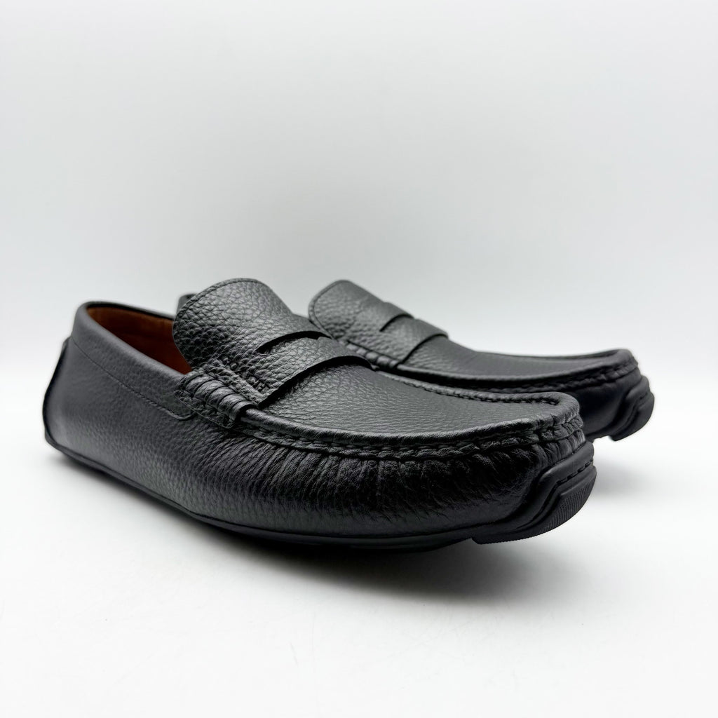Coach Mens Luca Driver Loafer US 7.5 EU 40.5 Black Leather Slip On Round Toe NIB