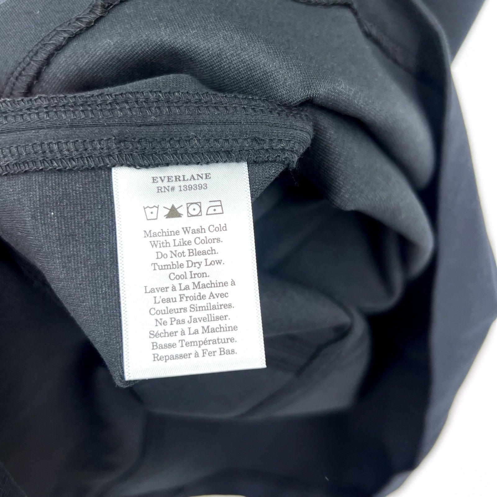 EVERLANE Women's The Dream Short-Sleeve Bell Dress Medium Black Midi NWT
