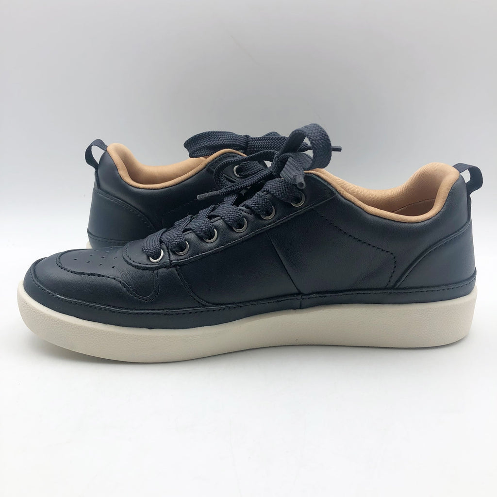 Vionic Womens Elise Casual Sneakers US 6.5 EU 36.5 Navy Blue Leather Low Top NIB
