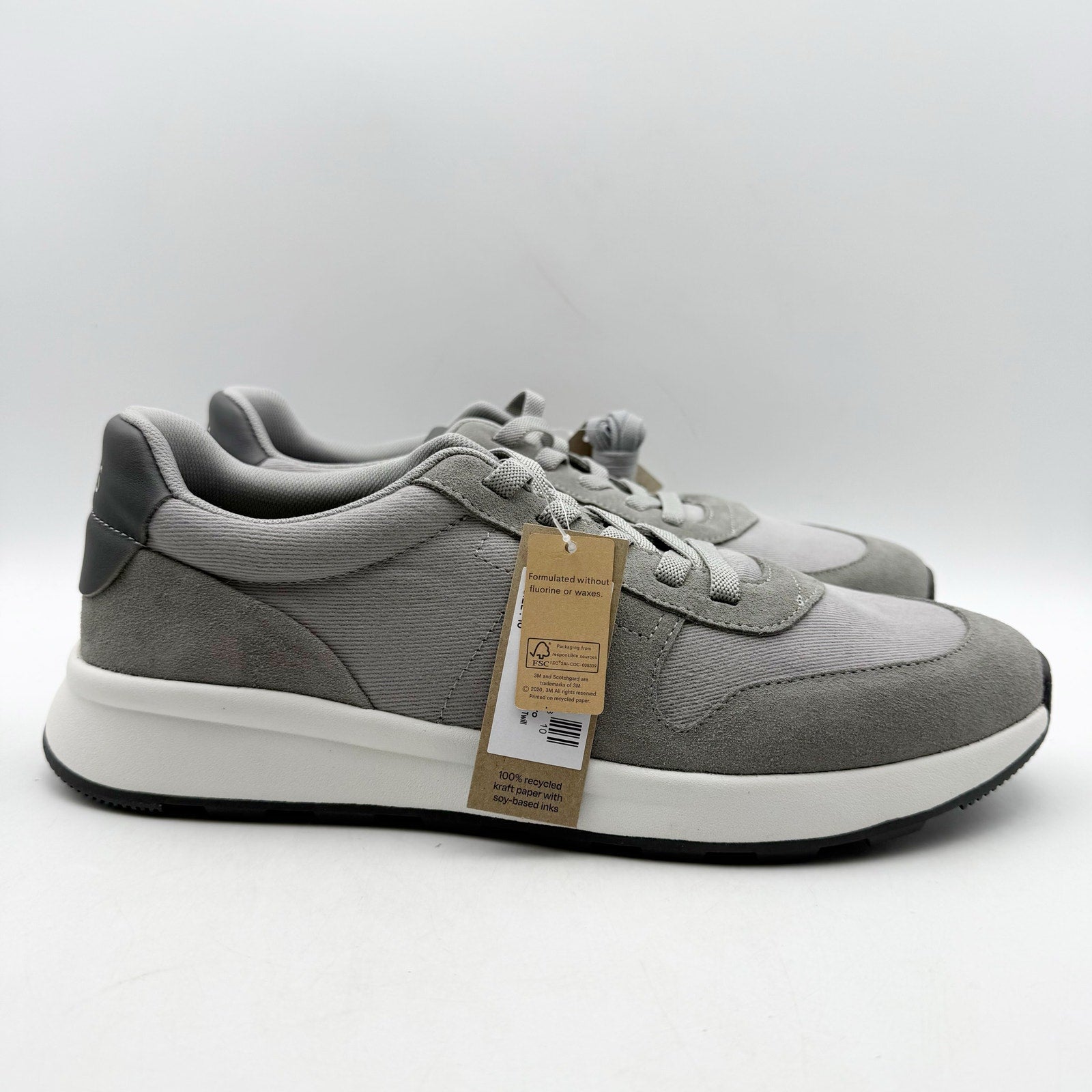 Toms Mens Travel Lite Retro Sneakers US 10 EU 43 Grey Suede NIB