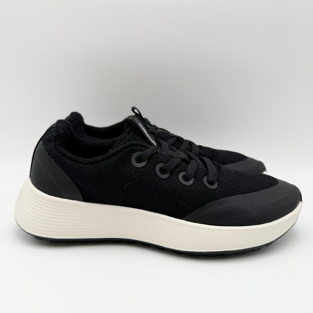 AllBirds Womens Runner Protect Low Sneakers Size 6.5 Black White Athletic NWOB