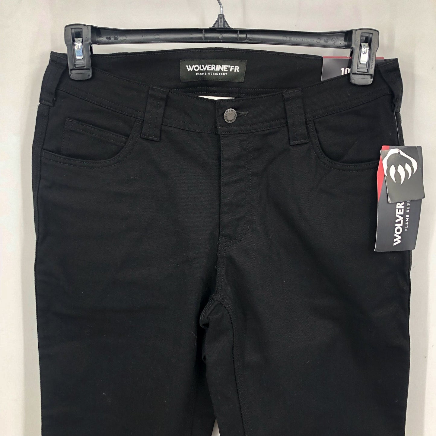 WOLVERINE Women's FR Flame Resistant Straight Jeans Size 14 Black Stretch NWT