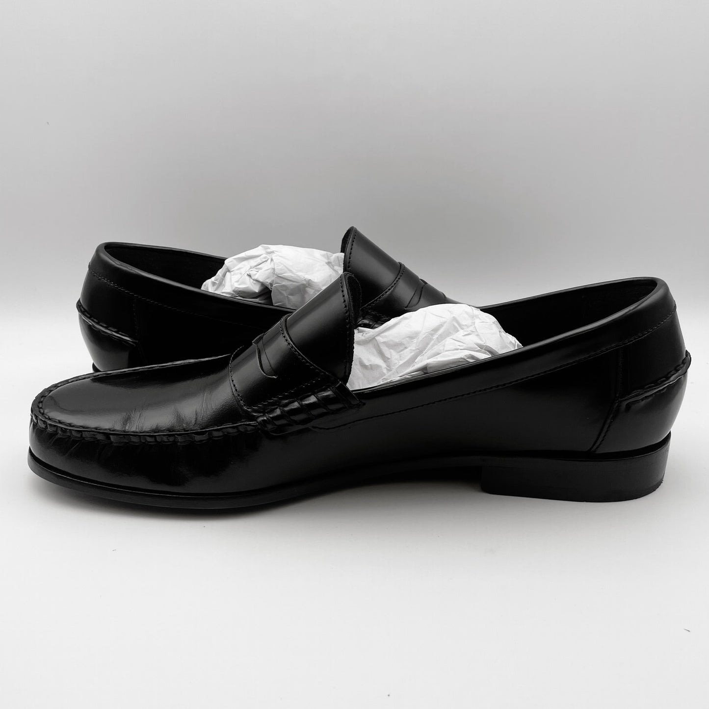 Florsheim Mens Berkley Penny Loafers US 14 D EU 47 Black Leather NIB