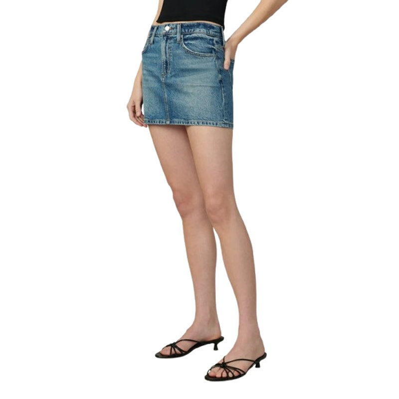 JOE'S JEAN Women's The Tessa Denim Mini Skirt Size 31 US 12 Blue Showdown NWT