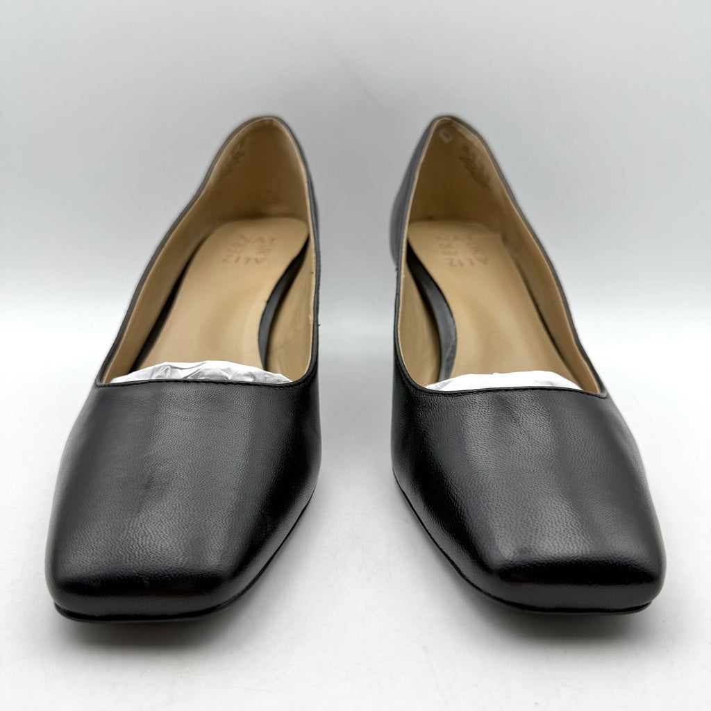 Naturalizer Womens Karina Pumps Size 7.5 Wide EU 38 Black Leather Heels NIB