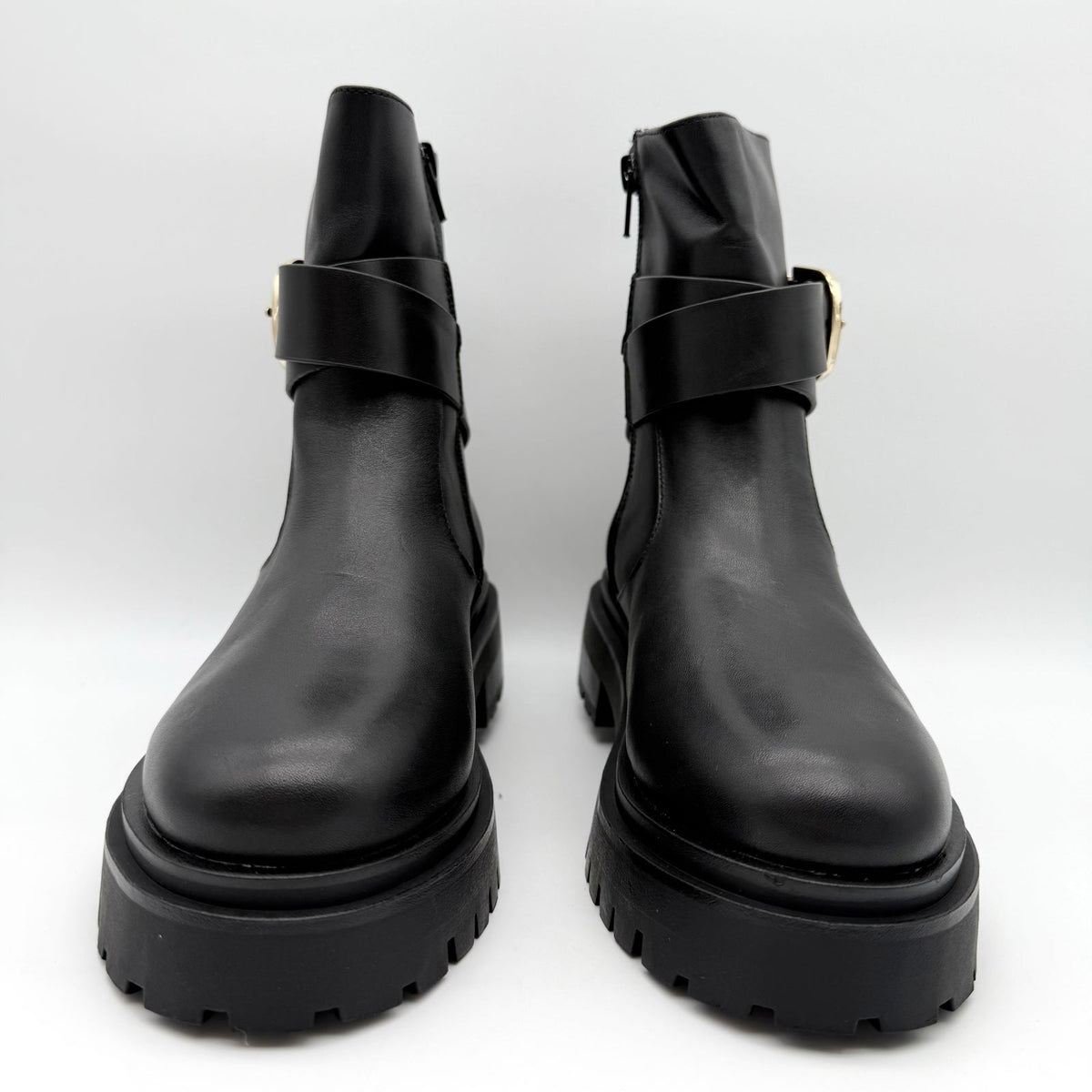 Steve Madden Womens Lonny Ankle Booties US 7.5 EU 38 Black Leather NIB