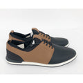 Aldo Mens Chase Casual Sneakers 13 Tan Black Lace Up Low Top Leather Modern NWOB