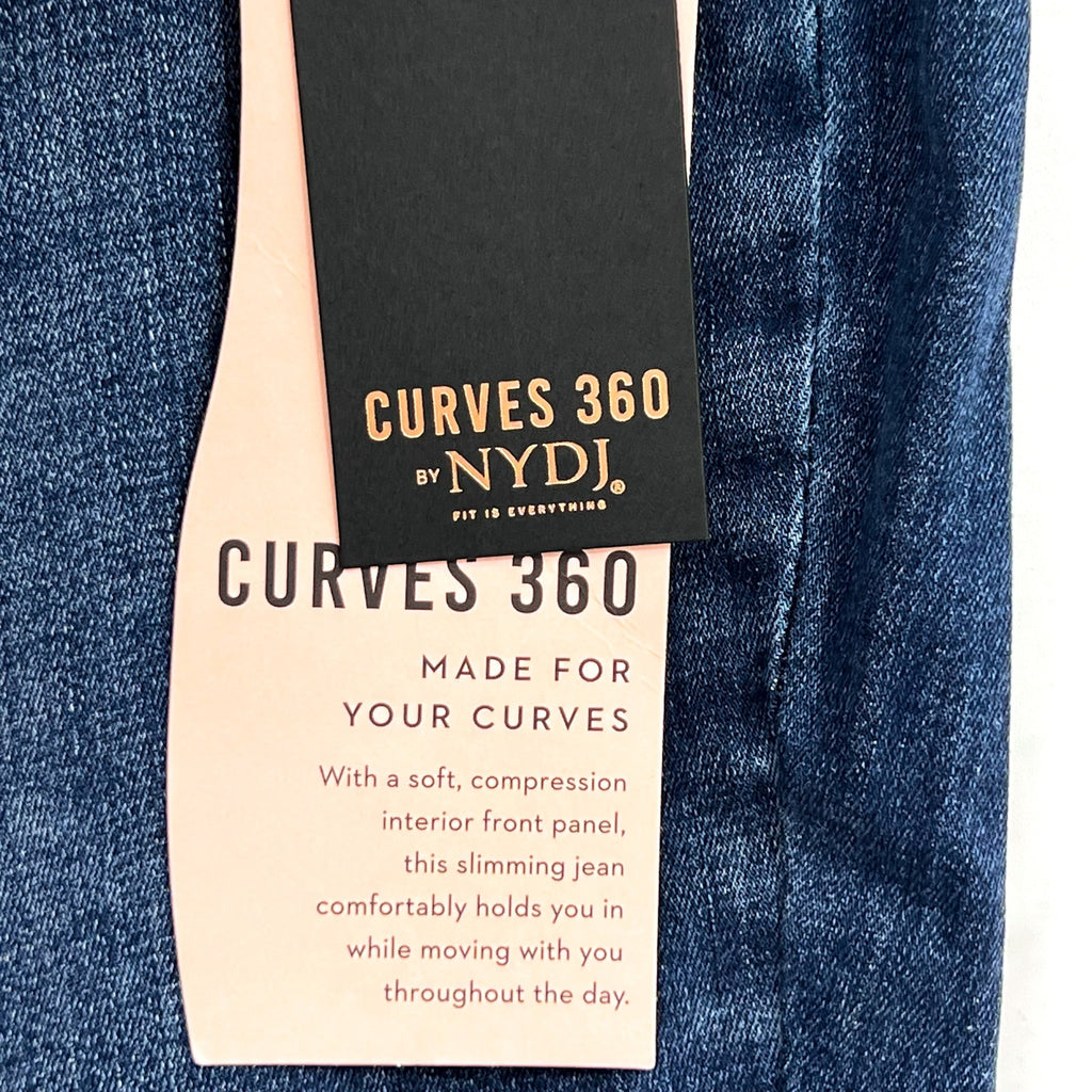NYDJ Curves 360 Womens Slim Straight Crop Jeans 10 PETITE Caliente Blue NWT