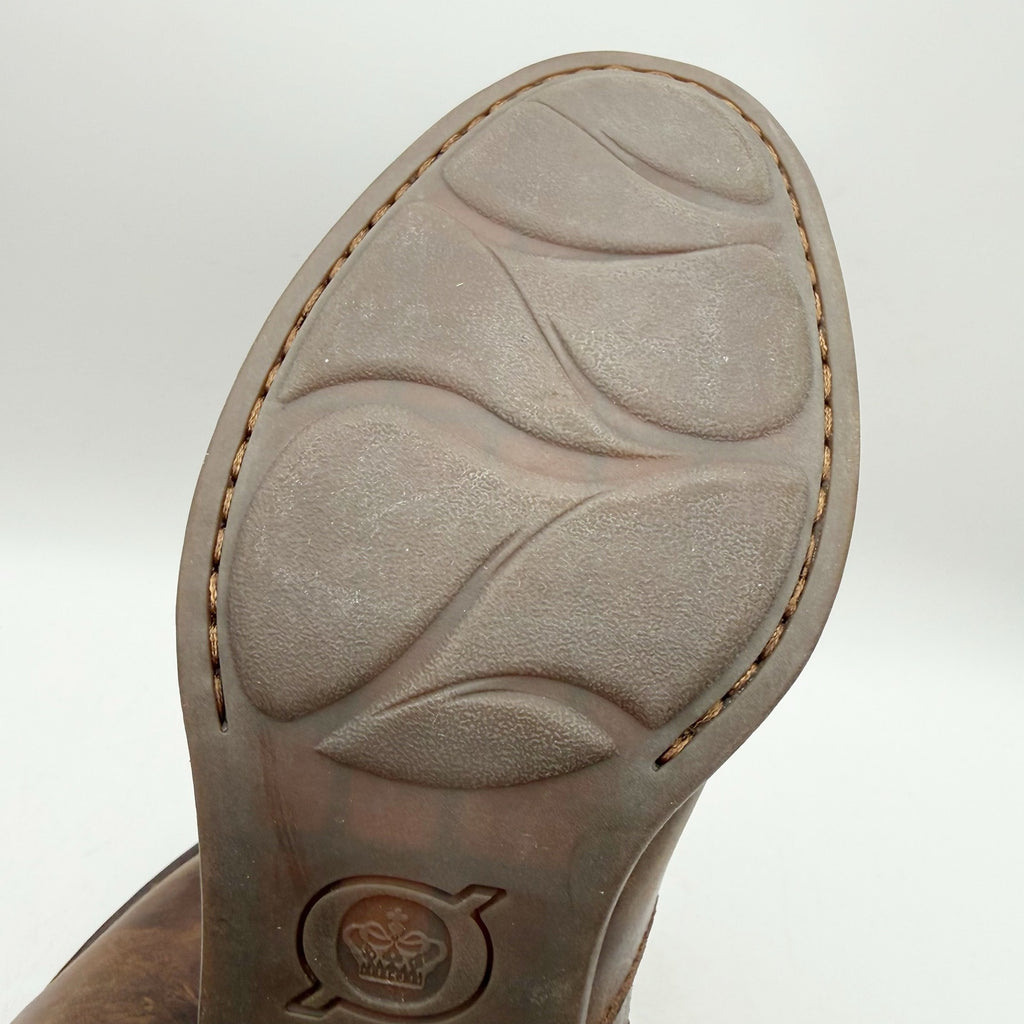 BORN Womens Rigby Ankle Boots Size 6.5 M Brown Leather NIB