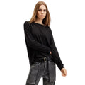 ALLSAINTS Women's Rita Oversized T-Shirt Large Black Long Sleeve NWT