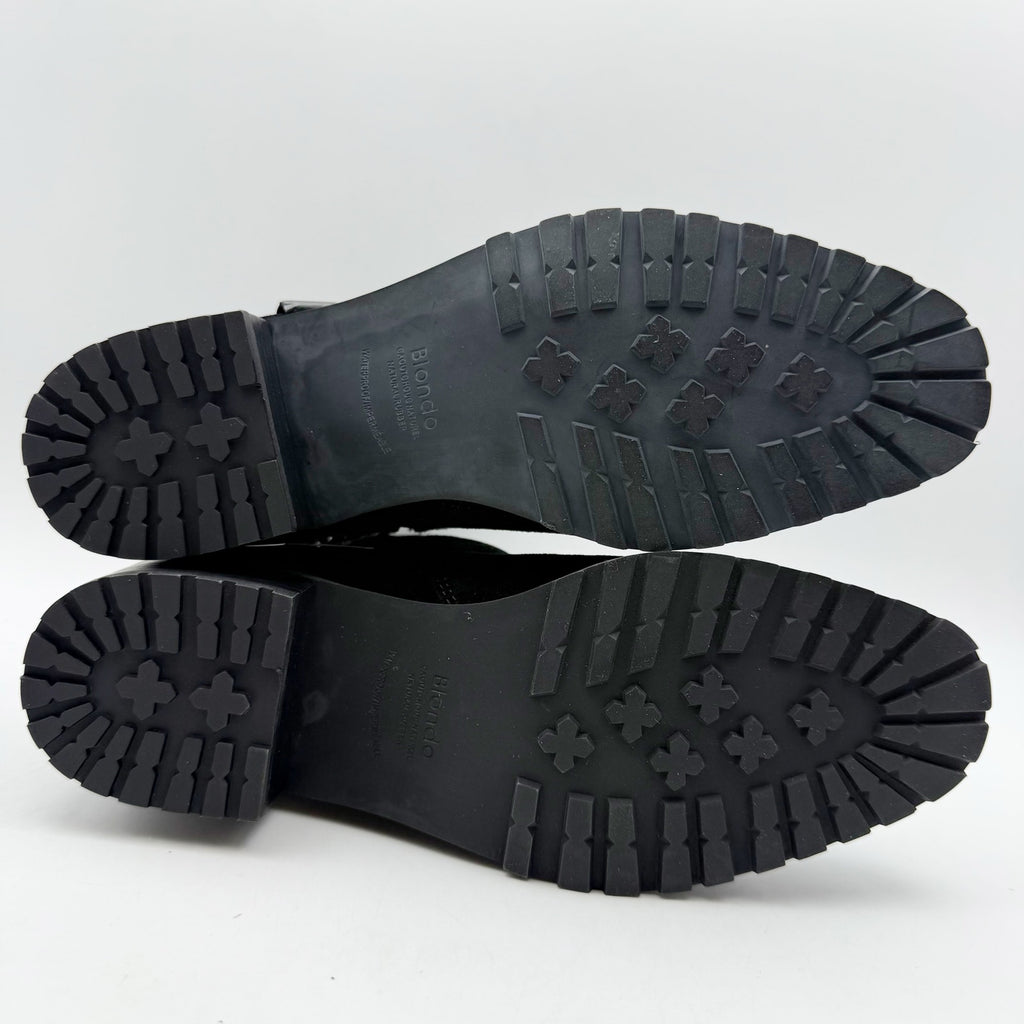 Blondo Womens Sway Ankle Booties Size 6.5 M Black Suede Waterproof NWOB