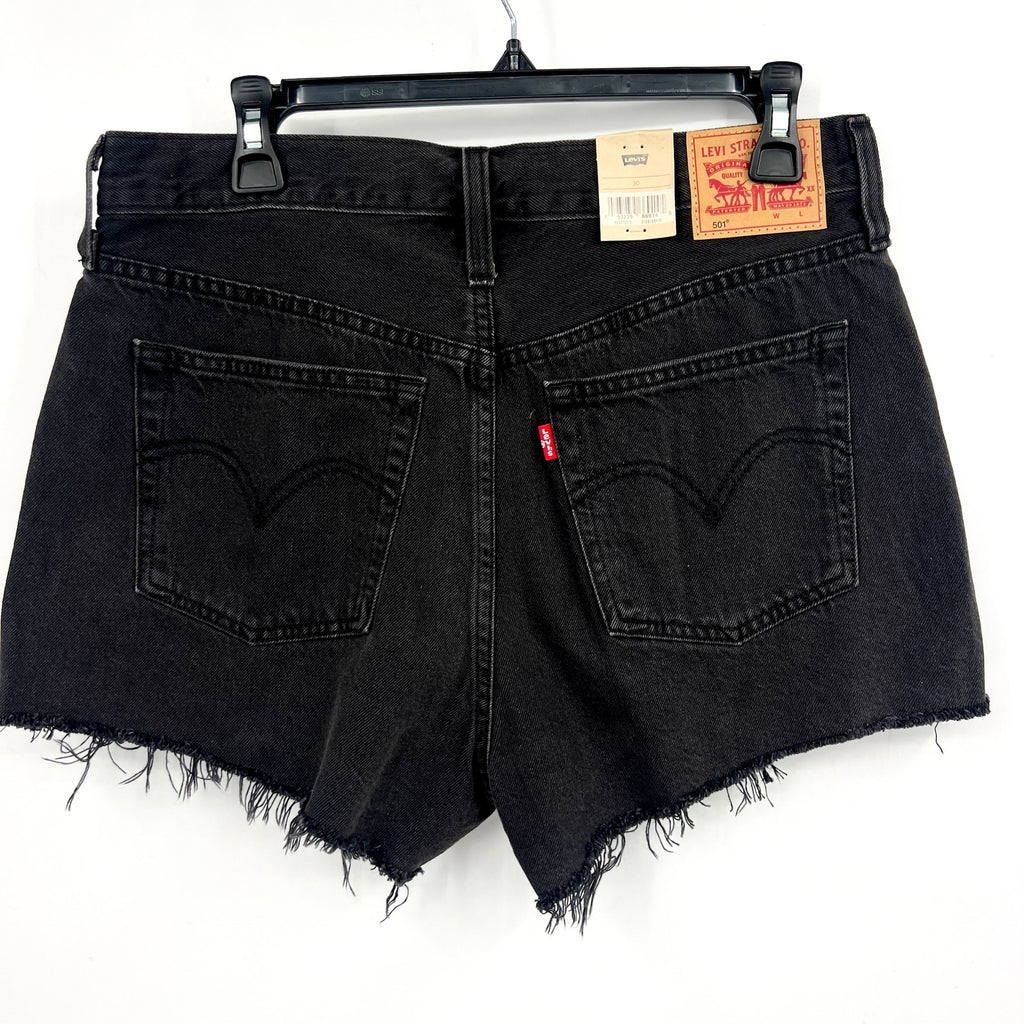 LEVIS Womens 501 Original Fit Shorts Size 30 US 10 Lunar Black 56327-0112 NWT