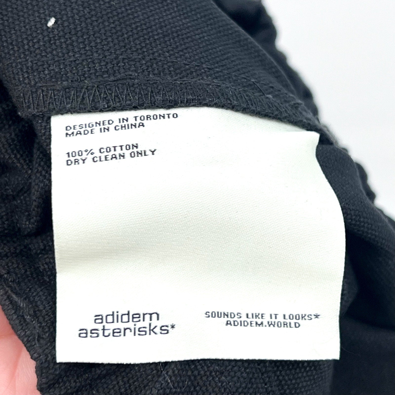ADIDEM ASTERISKS Men's Balloon Cargo Pants Large-XXL Black Relaxed Fit NWOT