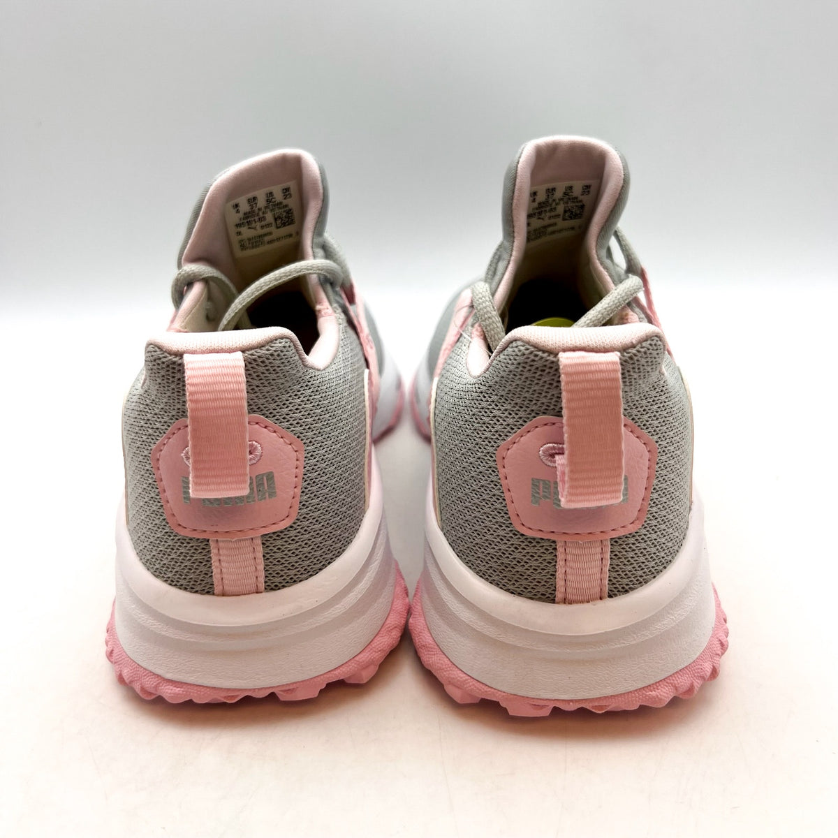 PUMA Big Girls' Fusion EVO Spikeless Golf Shoes Size 5 Grey Pink Athletic NWOB