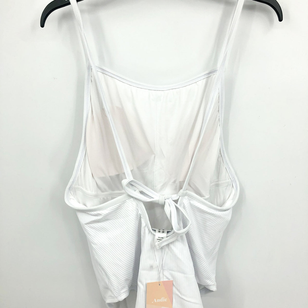 ANDIE SWIM Paloma One Piece Swimsuit XXL 18 Tall White Ribbed
