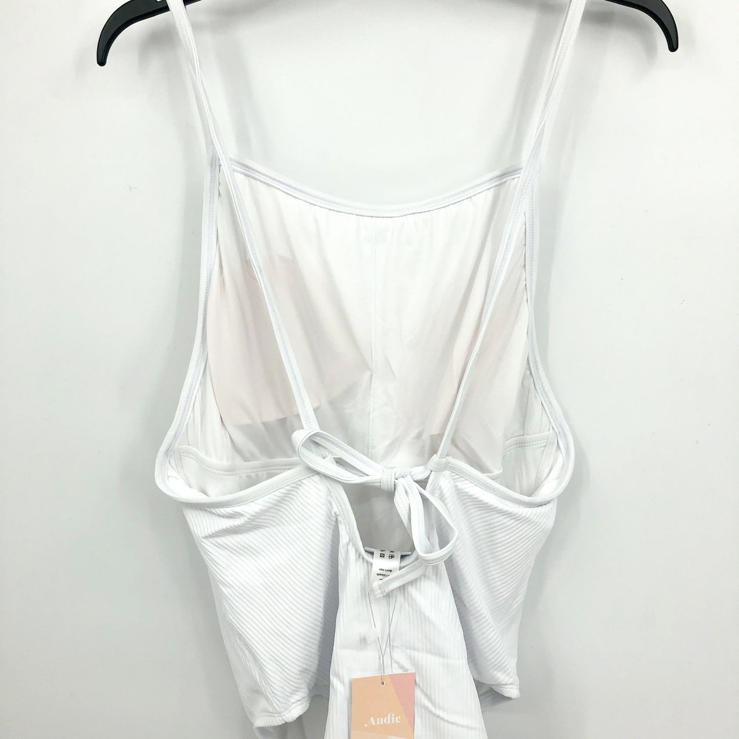 ANDIE SWIM Paloma One Piece Swimsuit XXL 18 Tall White Ribbed