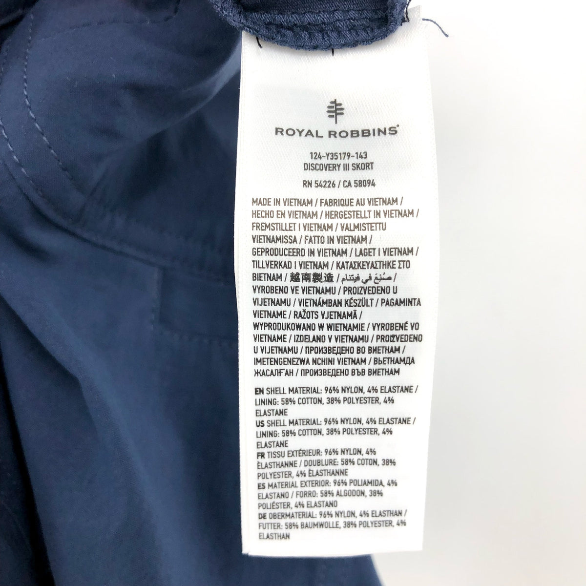 ROYAL ROBBINS Women's Discovery III Skort Size 18 Deep Blue Stretch NWT