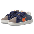 Naturino Boys Pinn VL Hook and Loop Sneakers Size 1.5 EU 32 Gray Navy Blue NIB
