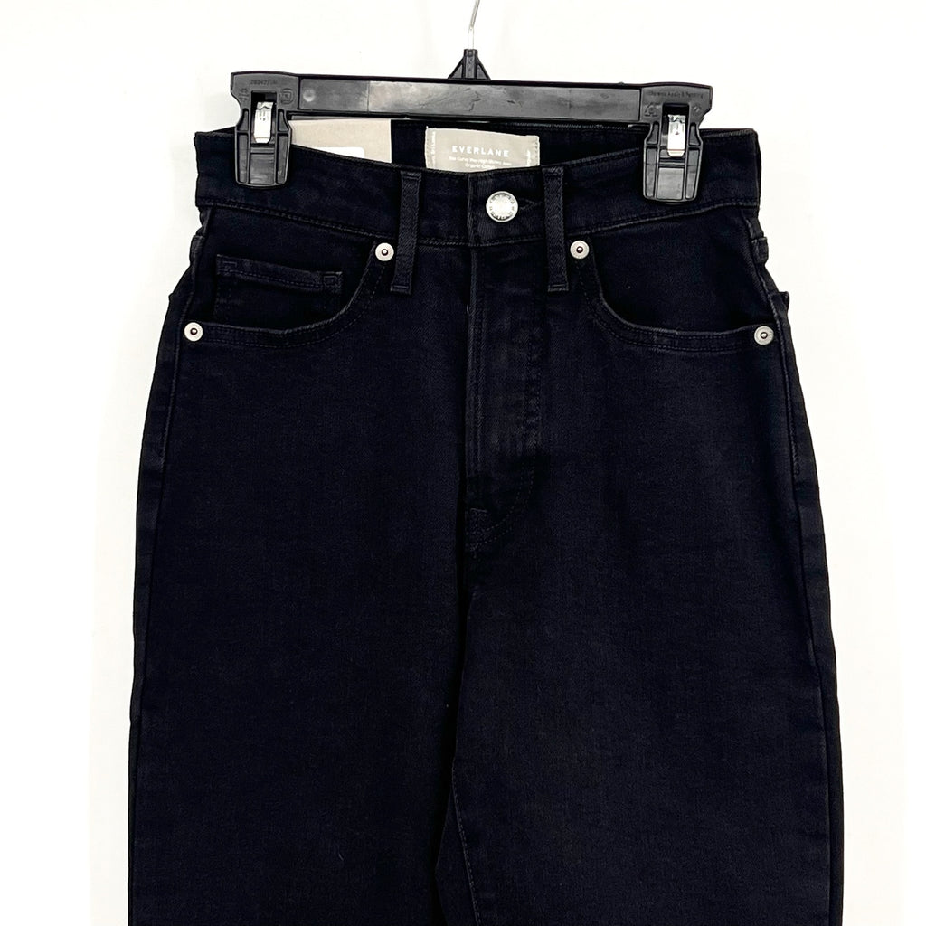 EVERLANE Women's The Way-High Curvy Skinny Jeans 25x28 US 0 Ash Black NWT