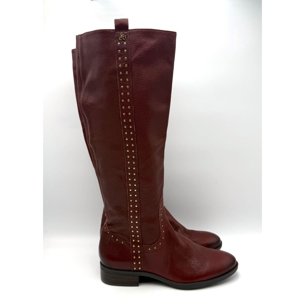 Sam Edelman Womens Prina Knee High Riding Boots Size 8.5 EU 38.5 Mahogany NWOB