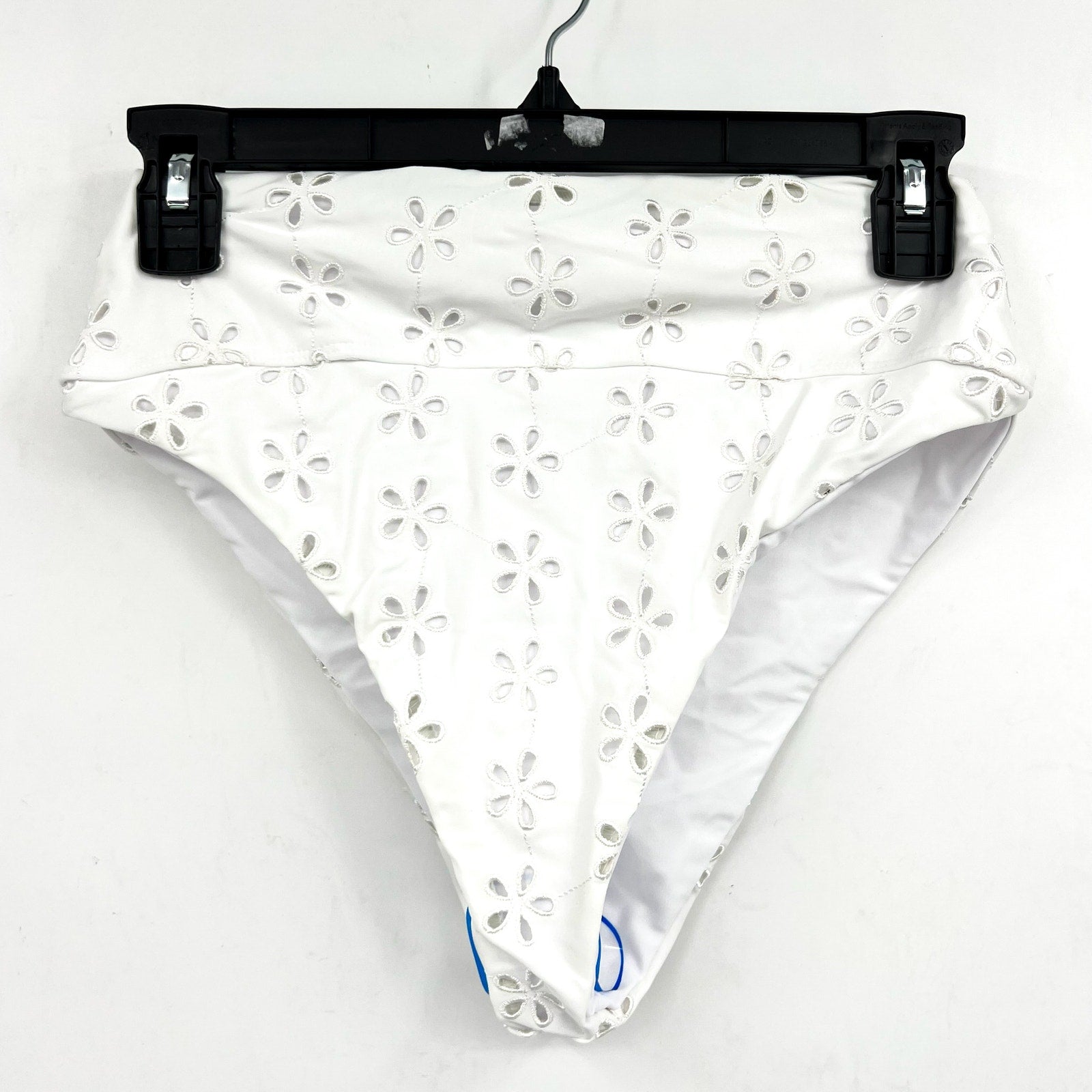 BEACH RIOT Women's Hazel Bikini Bottom Medium White Magnolia Eyelet NWOT