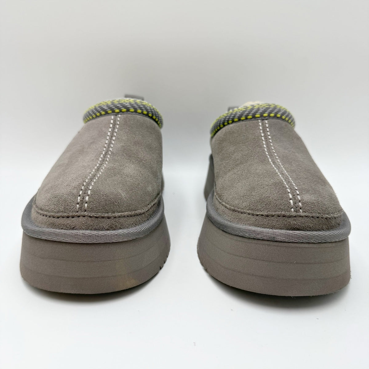 Koolaburra UGG Womens Burree Platform Slippers Size 6 Grey Cloud Suede NWOB