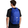 UNDER ARMOUR Hustle 6.0 Backpack Royal Blue Silver Water Resistant NWOT