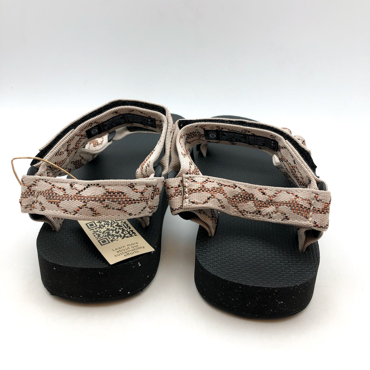 TEVA Womens Original Universal ReLoop Sandals Size 8 EU 38 Natural Black NIB