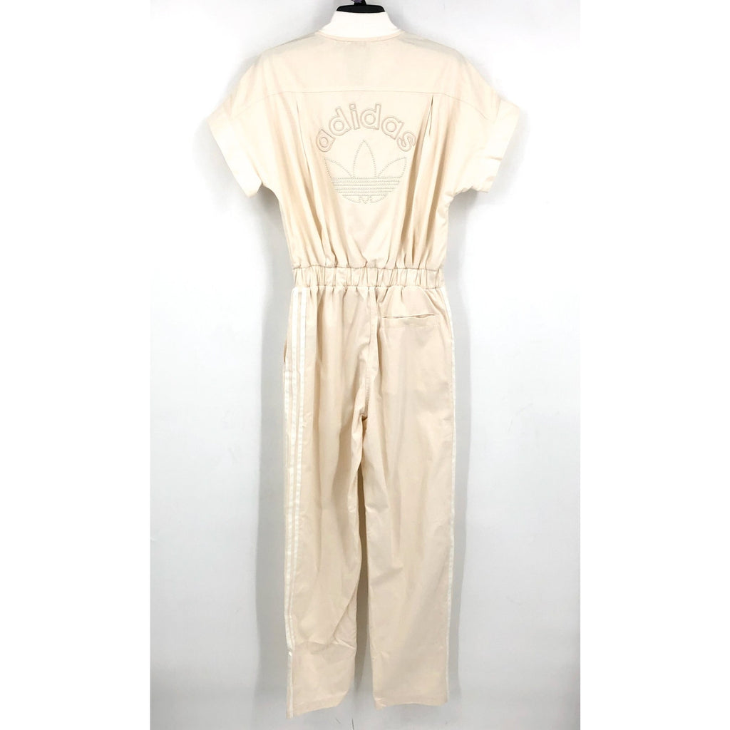 ADIDAS Women's Originals No-dye Jumpsuit Small Off-White Short Sleeve NWT