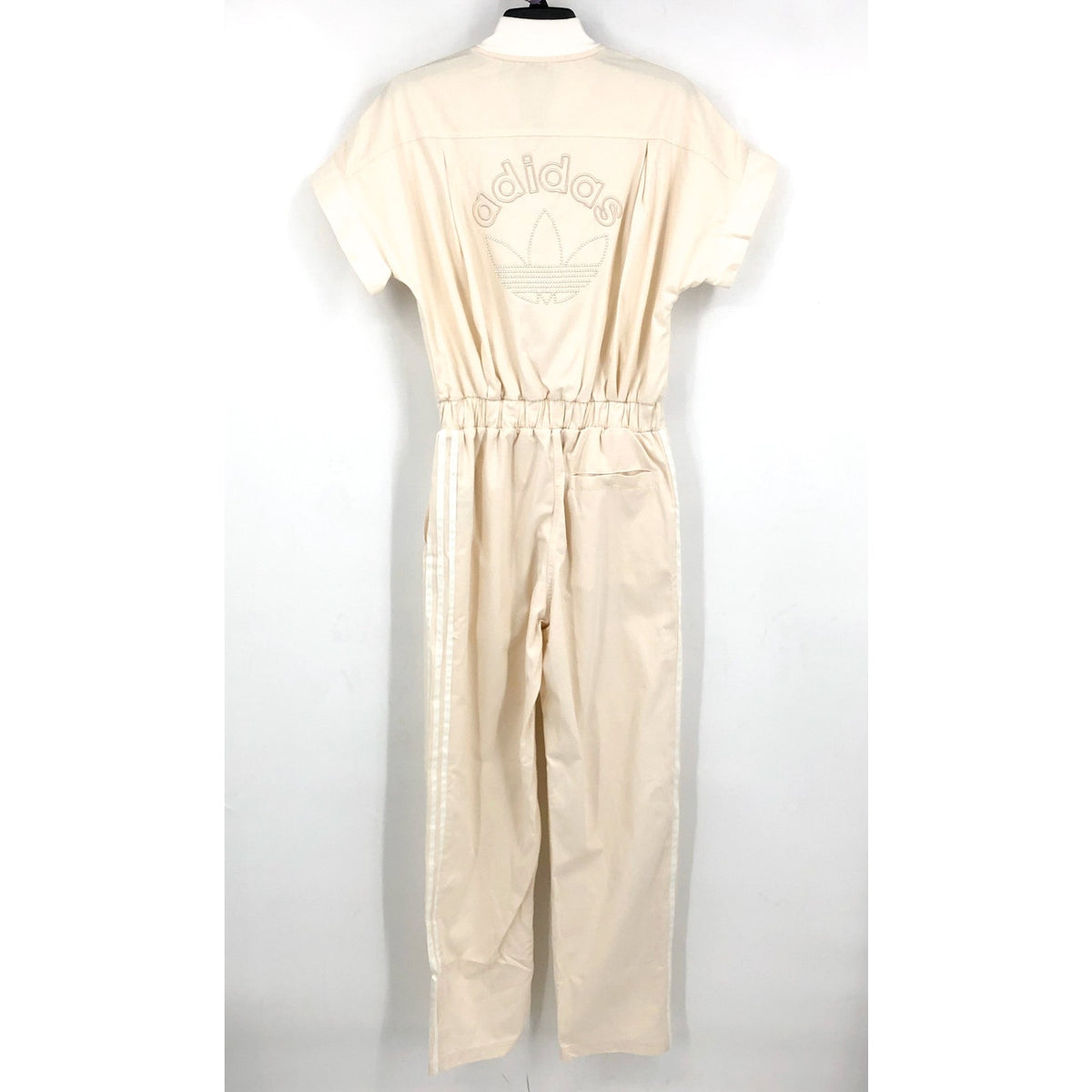 ADIDAS Women's Originals No-dye Jumpsuit Small Off-White Short Sleeve NWT