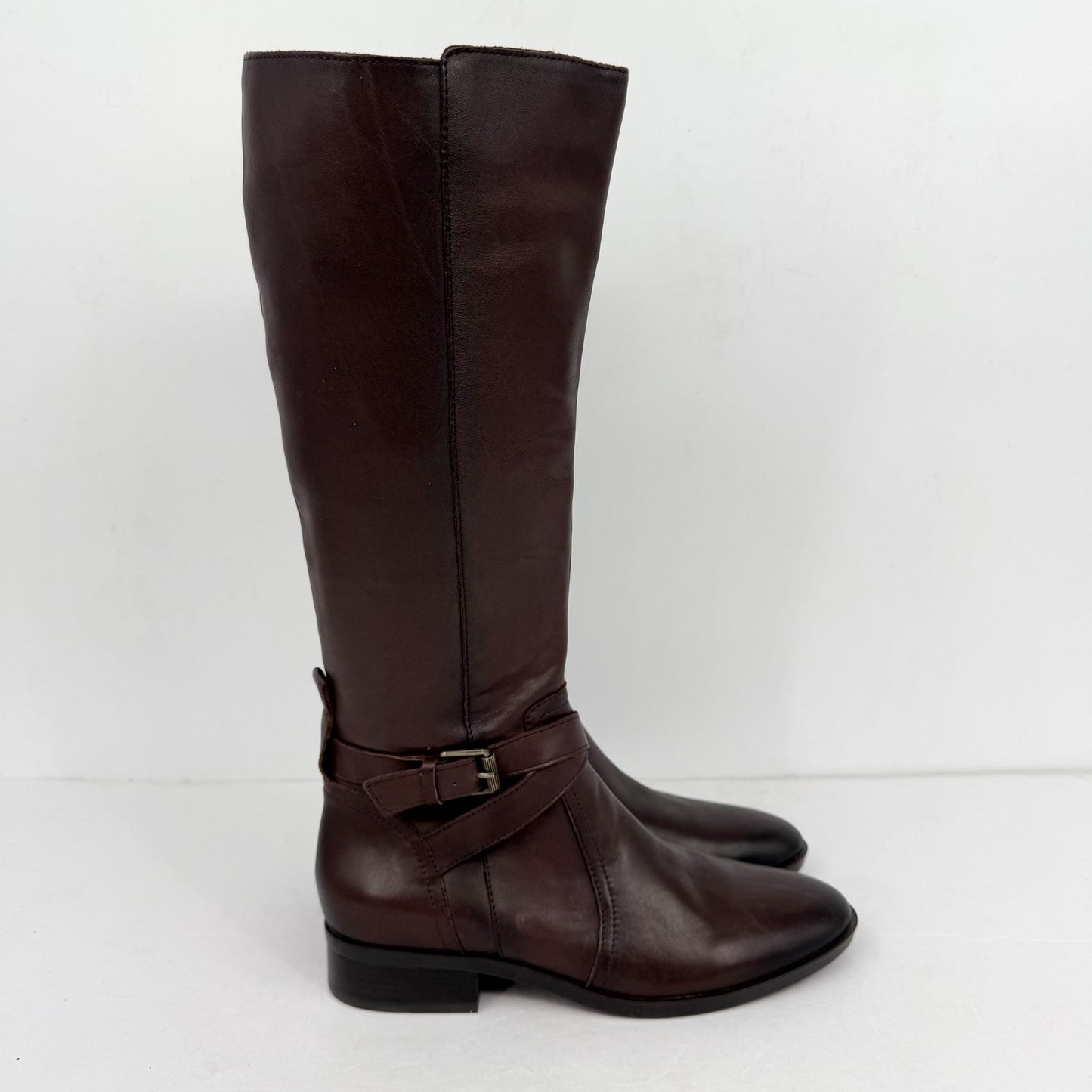 Naturalizer Womens Rena Knee High Boots US 8 M EU 38.5 Brown Leather NWOB