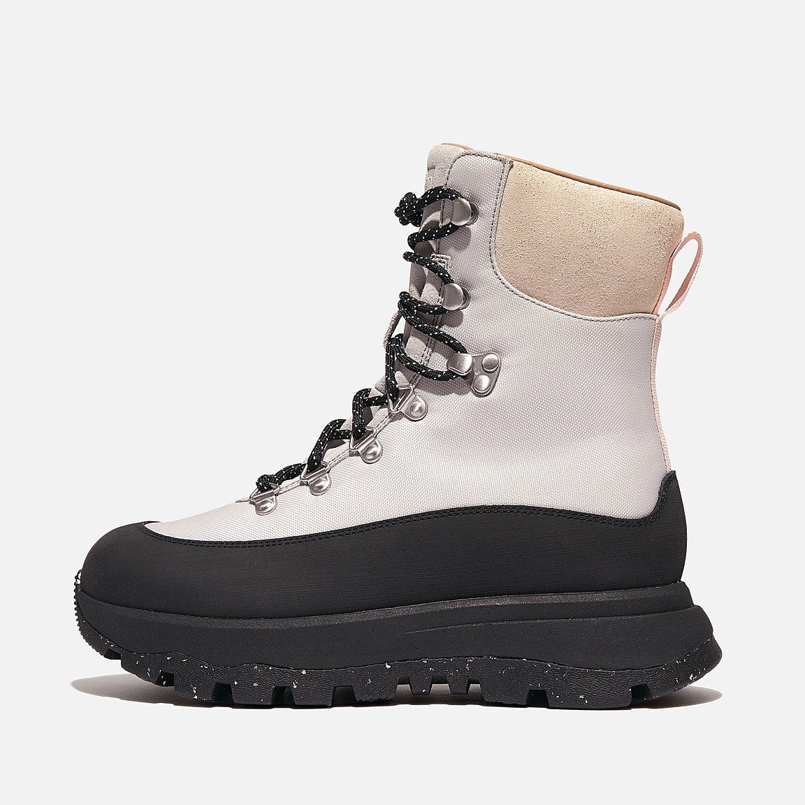 FitFlop Women NEO-D-HYKER E01 Walking Boot US 8 EU 39 White Black Waterproof NIB