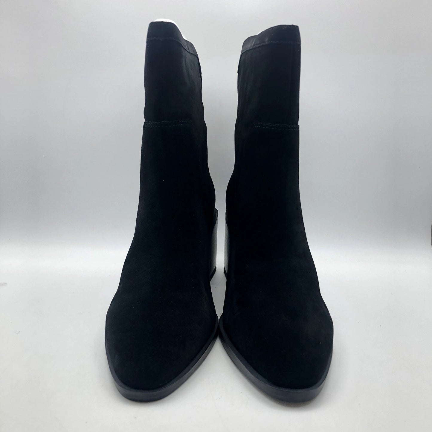 Vince Camuto Womens Kortimy Heeled Ankle Boots US 6.5 Black Suede NIB